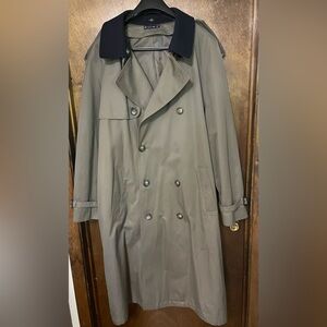 Bradley Jons For Cruner & Co Mens Olive Double Breasted Trench Coat 52L